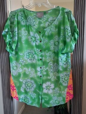 Anthropologie Vanessa Virginia 100% Silk Cold Shoulder Blouse